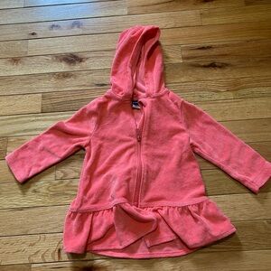 Old Navy Coral Terry zip cover up